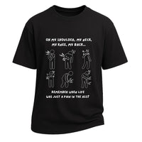 Herren-T-Shirt aus gewaschener 230 g schwerer Baumwolle im Retro-Stil
