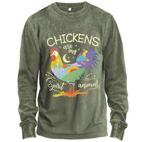 Weihnachts-Langarmshirt „Chicken Spirits Unite“