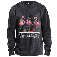 Fröhliche Weihnachten Flamingo Langarmshirt