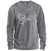 Weihnachts-Langarmshirt mit Hunde-Fauststoß