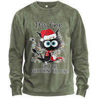 It's Fine Cat Langarm-T-Shirt