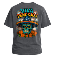 Viva Pendejos Sugar Skull Fireworks Tee
