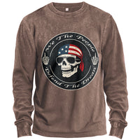 Langärmeliges T-Shirt mit Totenkopfmotiv „We the People“