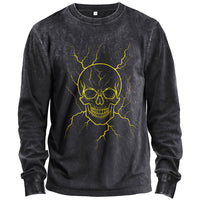 Electric Skull Lightning Long-Sleeve T-Shirt