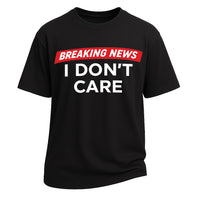 Breaking News Slogan Graphic Short-Sleeve T-Shirt