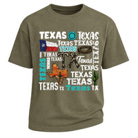 Texas Typography Collage State Pride Graphic T-shirt