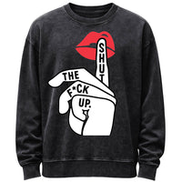 Shut The F*ck Up Lips Graphic Funny Sweatshirt