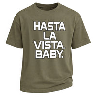 Herren-T-Shirt aus gewaschener 230 g schwerer Baumwolle im Retro-Stil